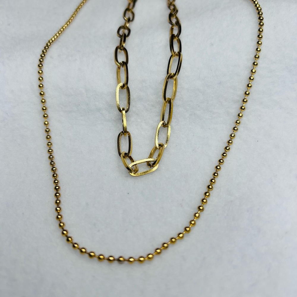 Elegant Gold Chain Necklace Set
